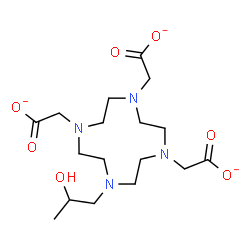 ChemSpider 2D Image | 2,2',2''-[10-(2-Hydroxypropyl)-1,4,7,10-tetraazacyclododecane-1,4,7-triyl]triacetate | C17H29N4O7
