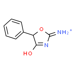 ChemSpider 2D Image | 4-Oxo-5-phenyl-4,5-dihydro-1,3-oxazol-2-aminium | C9H9N2O2