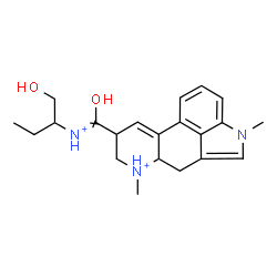 ChemSpider 2D Image | N-[(1,6-Dimethyl-9,10-didehydroergolin-6-ium-8-yl)carbonyl]-1-hydroxy-2-butanaminium | C21H29N3O2