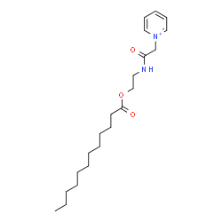 ChemSpider 2D Image | 1-(2-{[2-(Dodecanoyloxy)ethyl]amino}-2-oxoethyl)pyridinium | C21H35N2O3
