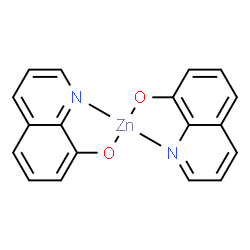 ChemSpider 2D Image | Bis(8-quinolinolato-kappa~2~N,O)zinc | C18H12N2O2Zn