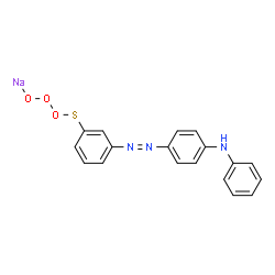 ChemSpider 2D Image | Sodium 3-({3-[(4-anilinophenyl)diazenyl]phenyl}sulfanyl)trioxidan-1-ide | C18H14N3NaO3S