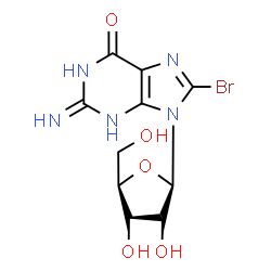 ChemSpider 2D Image | 8-Bromoguanosine | C10H12BrN5O5