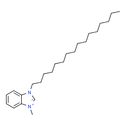 ChemSpider 2D Image | 3-Hexadecyl-1-methyl-3H-benzoimidazol-1-ium | C24H41N2