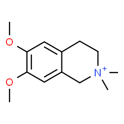 ChemSpider 2D Image | 6,7-Dimethoxy-2,2-dimethyl-1,2,3,4-tetrahydroisoquinolinium | C13H20NO2