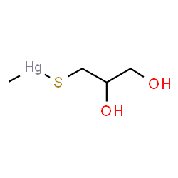 ChemSpider 2D Image | (2,3-DIHYDROXYPROPYLTHIO)METHYLMERCURY | C4H10HgO2S