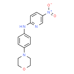 ChemSpider 2D Image | N-[4-(4-Morpholinyl)phenyl]-5-nitro-2-pyridinamine | C15H16N4O3