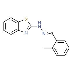ChemSpider 2D Image | 2-[2-(2-Methylbenzylidene)hydrazino]-1,3-benzothiazole | C15H13N3S