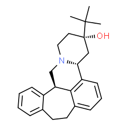 ChemSpider 2D Image | (3S,4aR,13bR)-3-(2-Methyl-2-propanyl)-2,3,4,4a,8,9,13b,14-octahydro-1H-benzo[6,7]cyclohepta[1,2,3-de]pyrido[2,1-a]isoquinolin-3-ol | C25H31NO