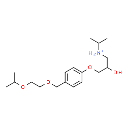 ChemSpider 2D Image | 2-Hydroxy-3-{4-[(2-isopropoxyethoxy)methyl]phenoxy}-N-isopropyl-1-propanaminium | C18H32NO4