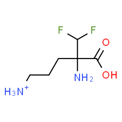 ChemSpider 2D Image | 5-Ammonio-2-(difluoromethyl)norvaline | C6H13F2N2O2