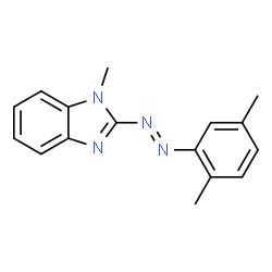 ChemSpider 2D Image | 2-[(E)-(2,5-Dimethylphenyl)diazenyl]-1-methyl-1H-benzimidazole | C16H16N4