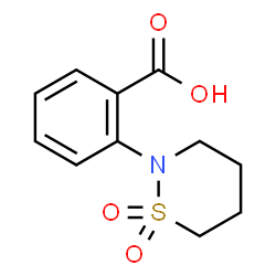 ChemSpider 2D Image | 2-(1,1-Dioxido-1,2-thiazinan-2-yl)benzoic acid | C11H13NO4S