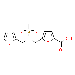 ChemSpider 2D Image | 5-{[(2-Furylmethyl)(methylsulfonyl)amino]methyl}-2-furoic acid | C12H13NO6S