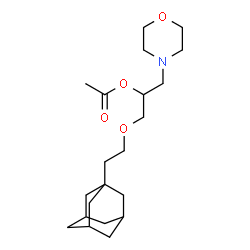 ChemSpider 2D Image | 1-[2-(Adamantan-1-yl)ethoxy]-3-(4-morpholinyl)-2-propanyl acetate | C21H35NO4