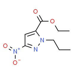 ChemSpider 2D Image | Ethyl 3-nitro-1-propyl-1H-pyrazole-5-carboxylate | C9H13N3O4