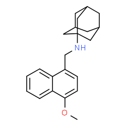 ChemSpider 2D Image | N-[(4-Methoxy-1-naphthyl)methyl]-1-adamantanamine | C22H27NO