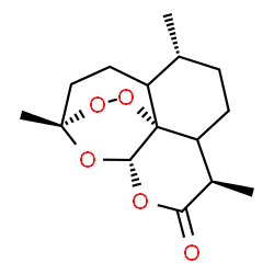 ChemSpider 2D Image | (5R,9R,12S,13R)-1,5,9-Trimethyl-11,14,15,16-tetraoxatetracyclo[10.3.1.0~4,13~.0~8,13~]hexadecan-10-one | C15H22O5