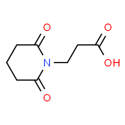 ChemSpider 2D Image | 3-(2,6-Dioxo-1-piperidinyl)propanoic acid | C8H11NO4