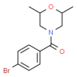 ChemSpider 2D Image | (4-Bromophenyl)(2,6-dimethyl-4-morpholinyl)methanone | C13H16BrNO2