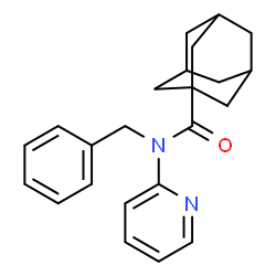 ChemSpider 2D Image | N-Benzyl-N-(2-pyridinyl)-1-adamantanecarboxamide | C23H26N2O