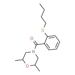ChemSpider 2D Image | [2-(Butylsulfanyl)phenyl](2,6-dimethyl-4-morpholinyl)methanone | C17H25NO2S