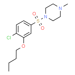 ChemSpider 2D Image | 1-[(3-Butoxy-4-chlorophenyl)sulfonyl]-4-methylpiperazine | C15H23ClN2O3S