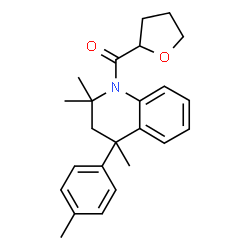 ChemSpider 2D Image | Tetrahydro-2-furanyl[2,2,4-trimethyl-4-(4-methylphenyl)-3,4-dihydro-1(2H)-quinolinyl]methanone | C24H29NO2