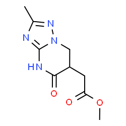 ChemSpider 2D Image | Methyl (2-methyl-5-oxo-1,5,6,7-tetrahydro[1,2,4]triazolo[1,5-a]pyrimidin-6-yl)acetate | C9H12N4O3