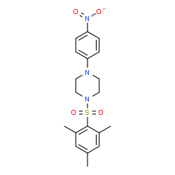 ChemSpider 2D Image | 1-(Mesitylsulfonyl)-4-(4-nitrophenyl)piperazine | C19H23N3O4S