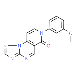 ChemSpider 2D Image | 7-(3-Methoxyphenyl)pyrido[3,4-e][1,2,4]triazolo[1,5-a]pyrimidin-6(7H)-one | C15H11N5O2