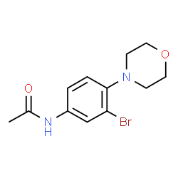 ChemSpider 2D Image | N-[3-Bromo-4-(4-morpholinyl)phenyl]acetamide | C12H15BrN2O2