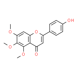 ChemSpider 2D Image | 4'-Hydroxy-5,6,7-trimethoxyflavone | C18H16O6