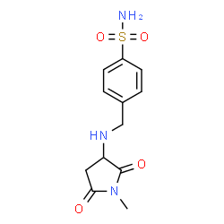 ChemSpider 2D Image | 4-{[(1-Methyl-2,5-dioxo-3-pyrrolidinyl)amino]methyl}benzenesulfonamide | C12H15N3O4S