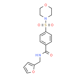 ChemSpider 2D Image | N-(2-Furylmethyl)-4-(4-morpholinylsulfonyl)benzamide | C16H18N2O5S