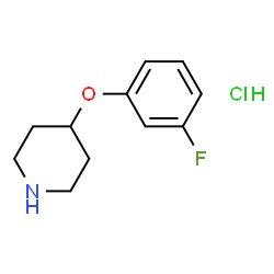 ChemSpider 2D Image | 4-(3-Fluorophenoxy)piperidine hydrochloride | C11H15ClFNO