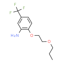 ChemSpider 2D Image | 2-(2-Propoxyethoxy)-5-(trifluoromethyl)aniline | C12H16F3NO2