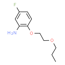 ChemSpider 2D Image | 5-Fluoro-2-(2-propoxyethoxy)aniline | C11H16FNO2