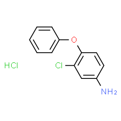 ChemSpider 2D Image | 3-Chloro-4-phenoxyaniline hydrochloride | C12H11Cl2NO