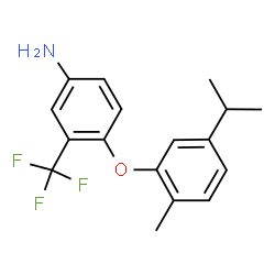 ChemSpider 2D Image | 4-(5-Isopropyl-2-methylphenoxy)-3-(trifluoromethyl)aniline | C17H18F3NO