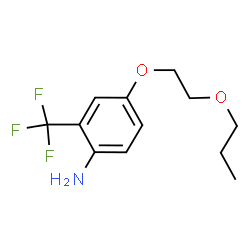 ChemSpider 2D Image | 4-(2-Propoxyethoxy)-2-(trifluoromethyl)aniline | C12H16F3NO2