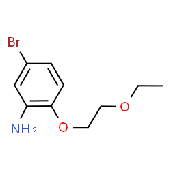 ChemSpider 2D Image | 5-Bromo-2-(2-ethoxyethoxy)aniline | C10H14BrNO2
