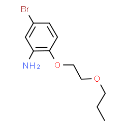 ChemSpider 2D Image | 5-Bromo-2-(2-propoxyethoxy)aniline | C11H16BrNO2