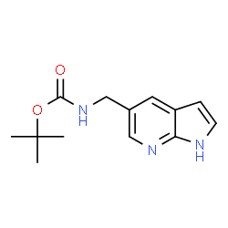 ChemSpider 2D Image | tert-Butyl-(1H-pyrrolo[2,3-b]pyridin-5-ylmethyl)carbamat | C13H17N3O2