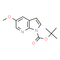 ChemSpider 2D Image | tert-butyl 5-methoxypyrrolo[2,3-b]pyridine-1-carboxylate | C13H16N2O3
