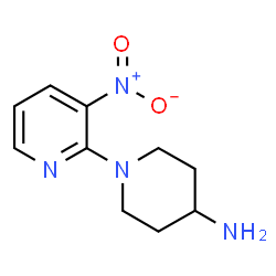 ChemSpider 2D Image | 1-(3-Nitro-2-pyridinyl)-4-piperidinamine | C10H14N4O2