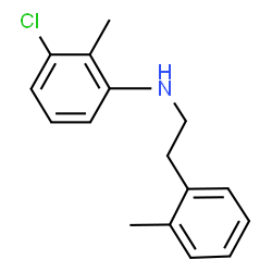 ChemSpider 2D Image | 3-Chloro-2-methyl-N-[2-(2-methylphenyl)ethyl]aniline | C16H18ClN