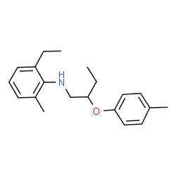 ChemSpider 2D Image | 2-Ethyl-6-methyl-N-[2-(4-methylphenoxy)butyl]aniline | C20H27NO