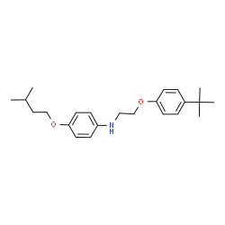 ChemSpider 2D Image | N-[2-(4-tert-butylphenoxy)ethyl]-4-(3-methylbutoxy)aniline | C23H33NO2