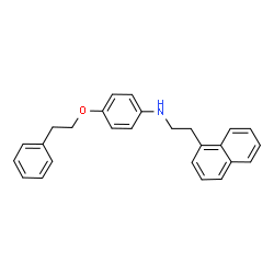 ChemSpider 2D Image | N-[2-(1-Naphthyl)ethyl]-4-(2-phenylethoxy)aniline | C26H25NO